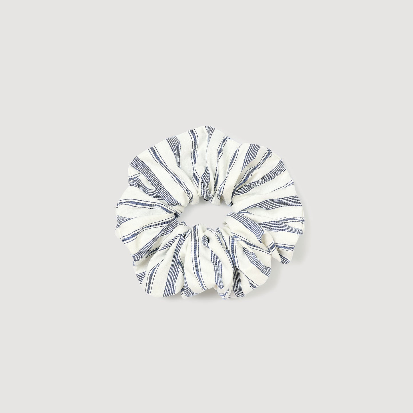Striped scrunchie Blue / Ecru