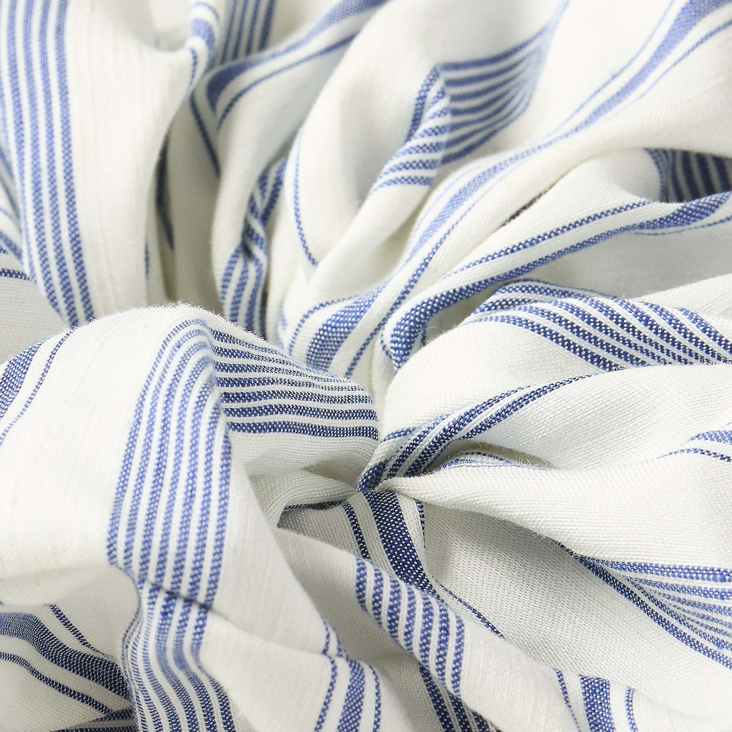 Striped scrunchie Blue / Ecru