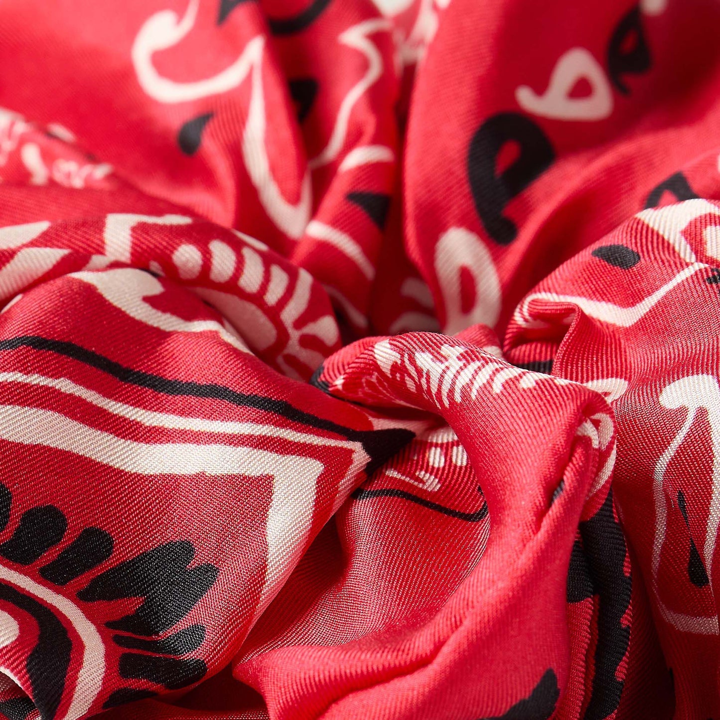 Bandana print scrunchie Red / White