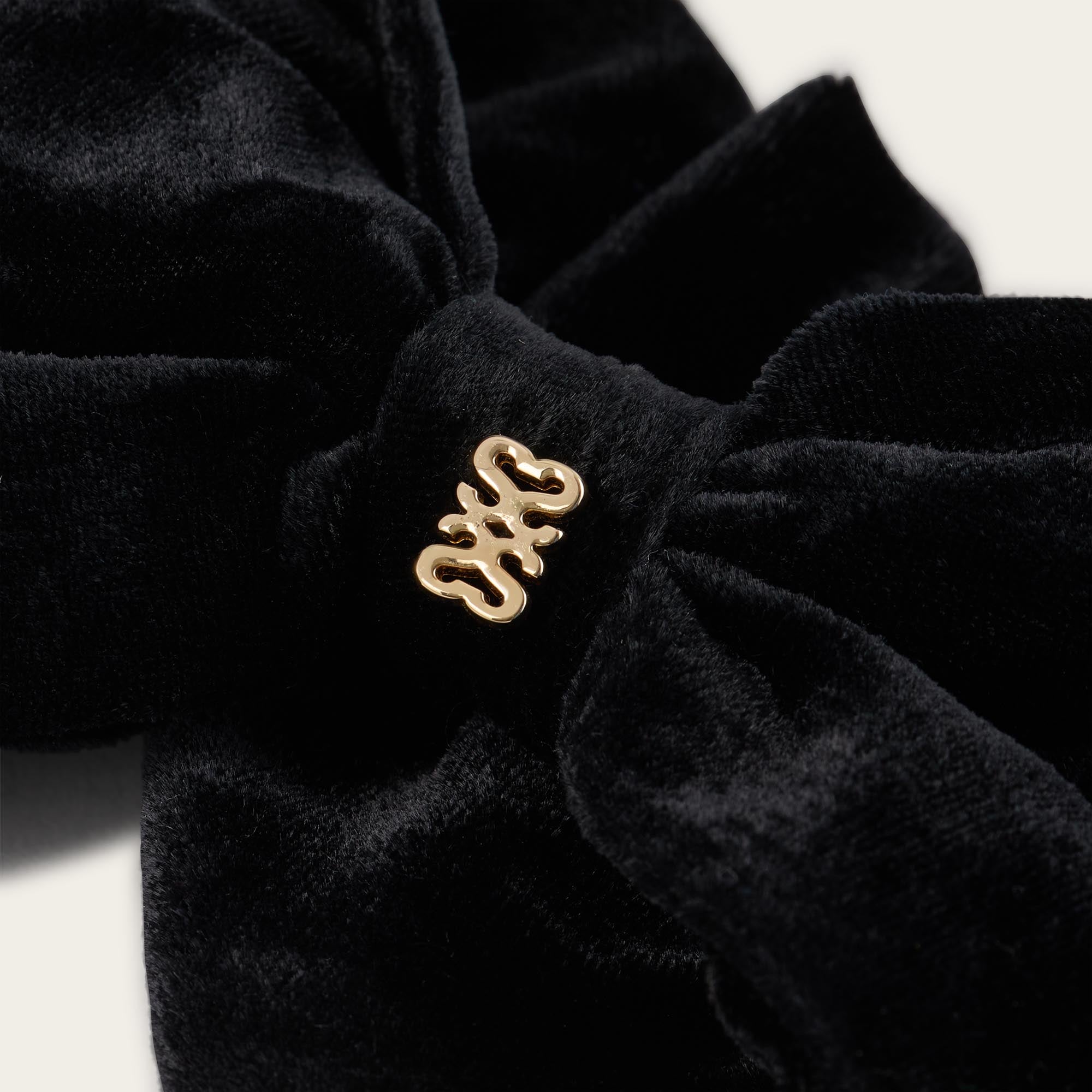 Noeud Velvet Bow Barrette Black