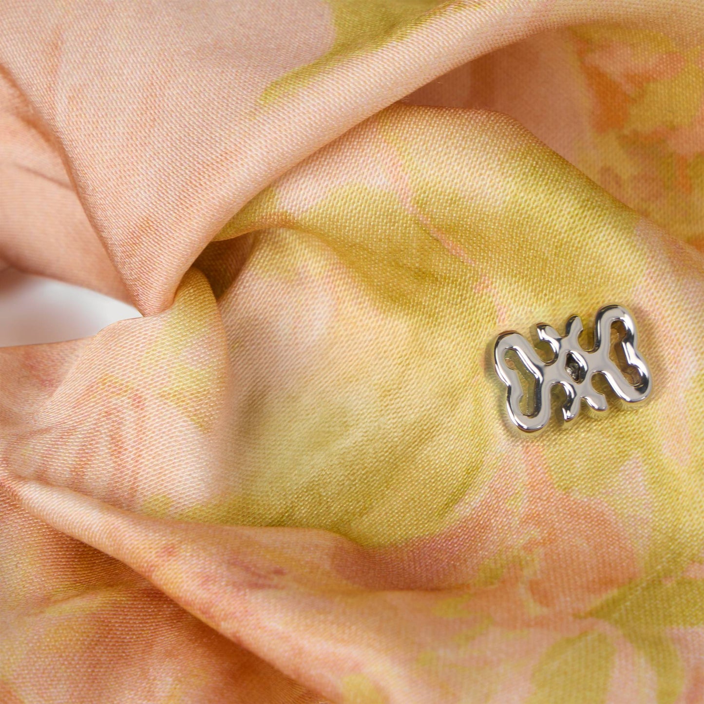 Chouchou Floral Scrunchie Pink / Green