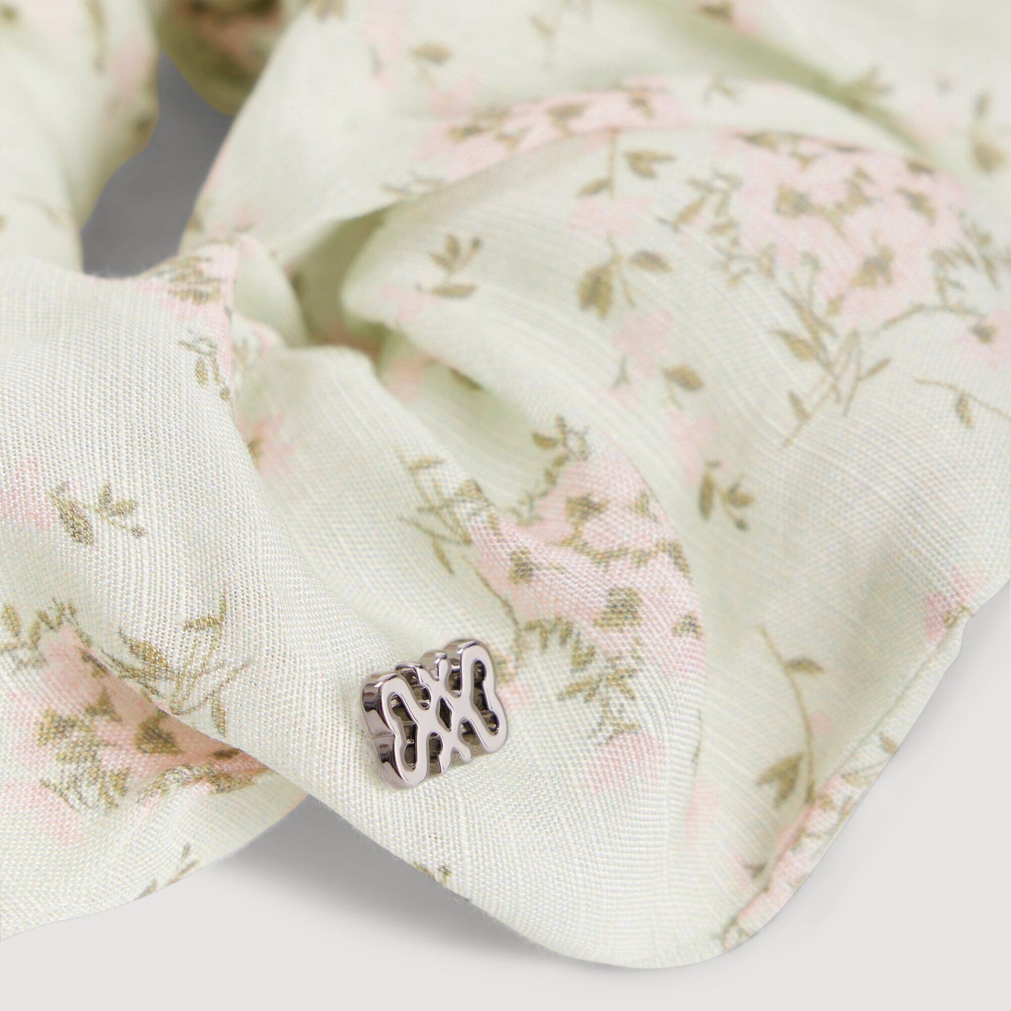 Chouchou Floral Scrunchie Pink / Green