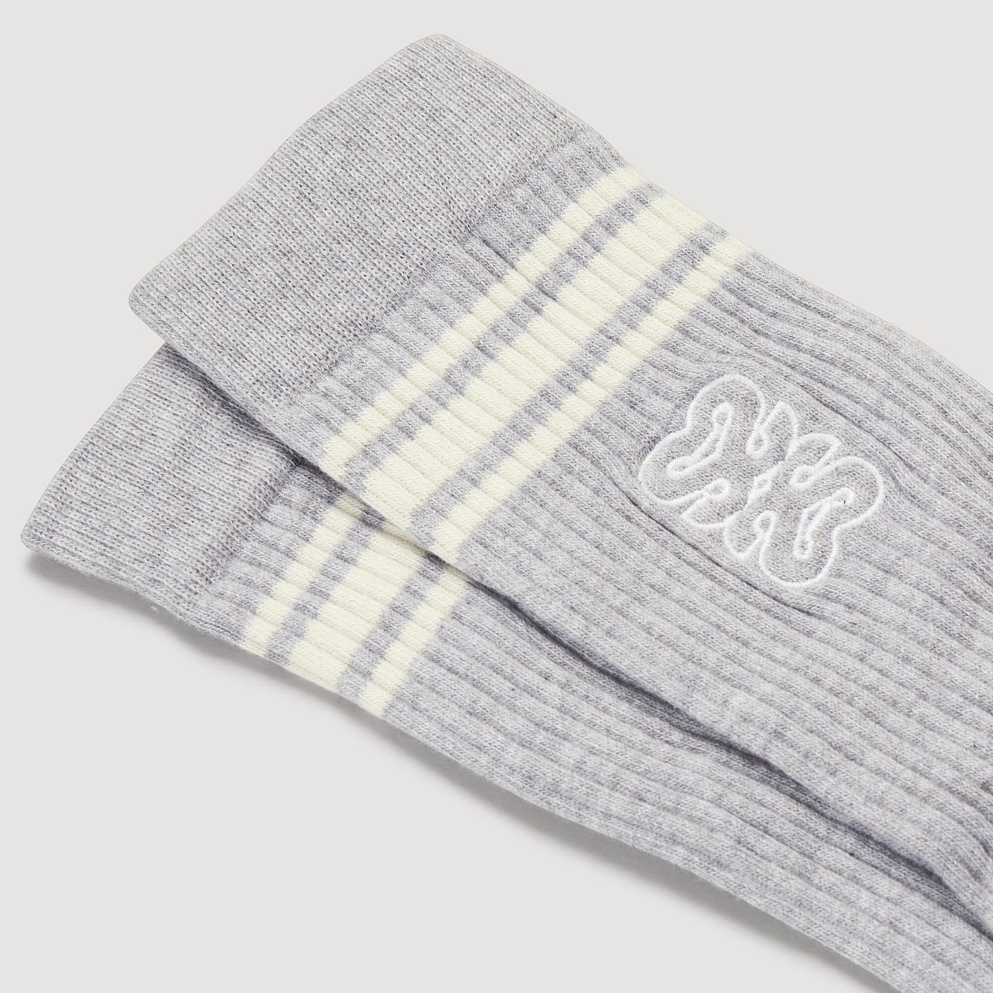 Embroidered Socks Grey