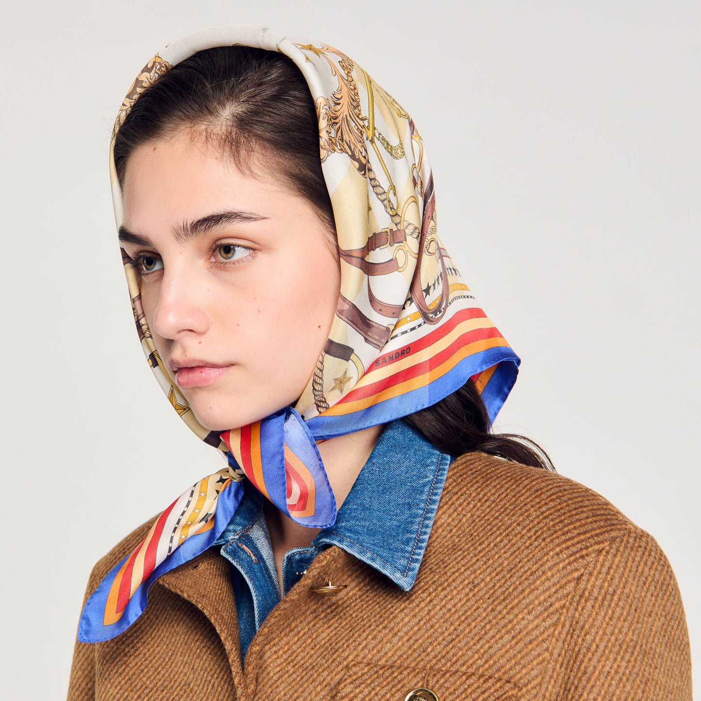 Silk Scarf Blue