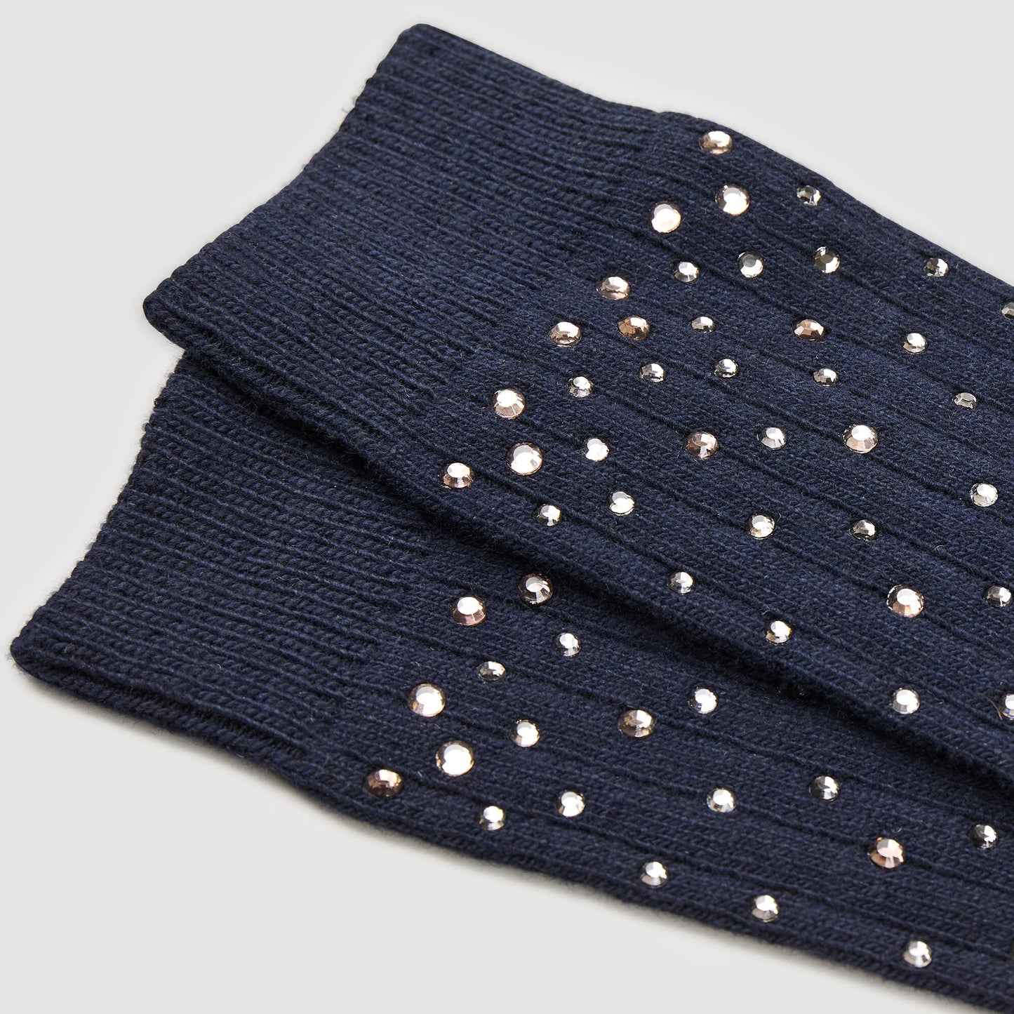 Rhinestone Socks Navy Blue
