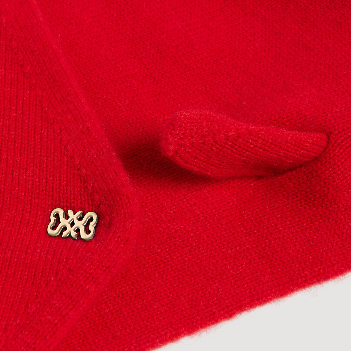 Shani Tie-up wool bandana Red