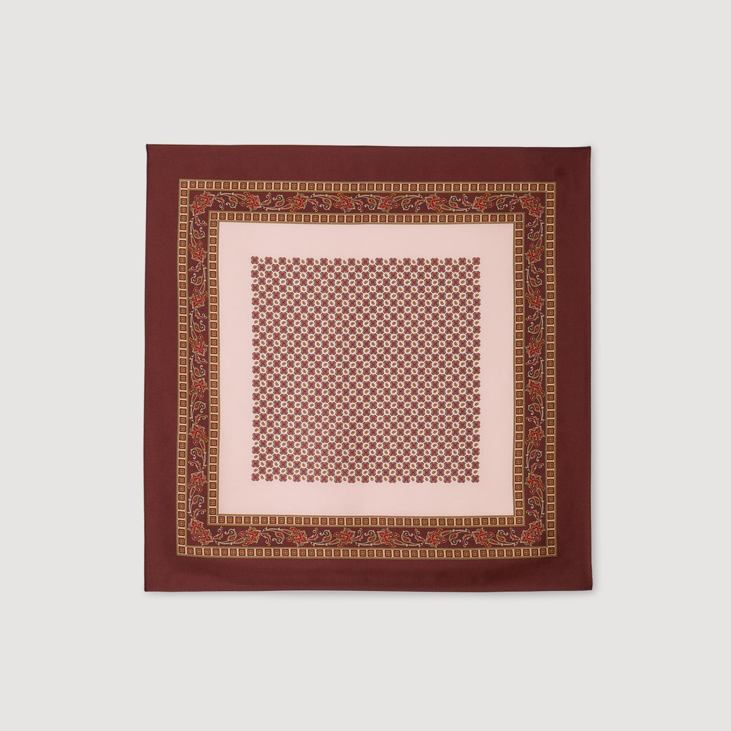 Alize Placed Print Scarf Nude / Bordeaux