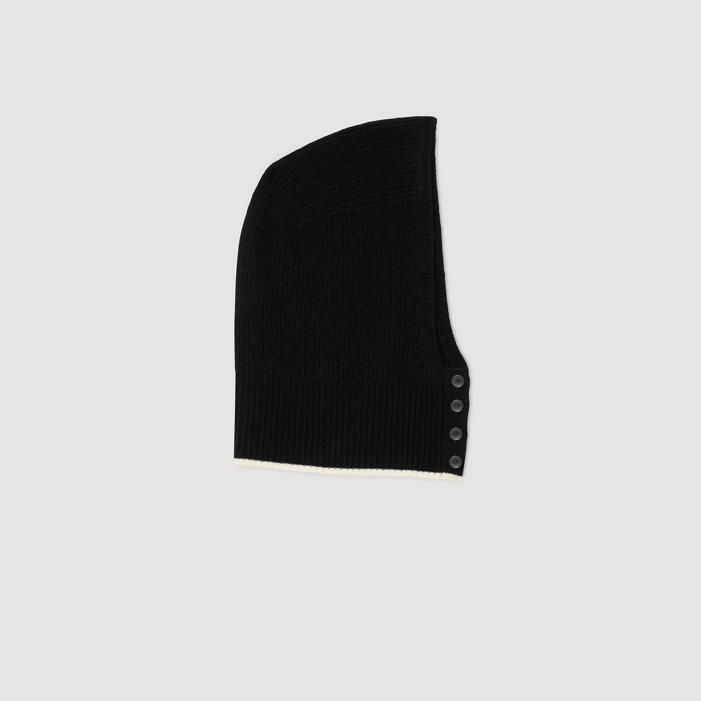 Zelie Ribbed Knit Balaclava Black