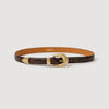 Eve Belt Python-Effect Leather Belt Black Brown