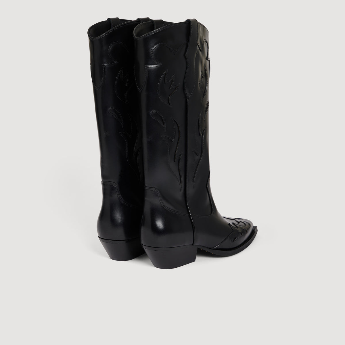 Evie Leather western boots Black