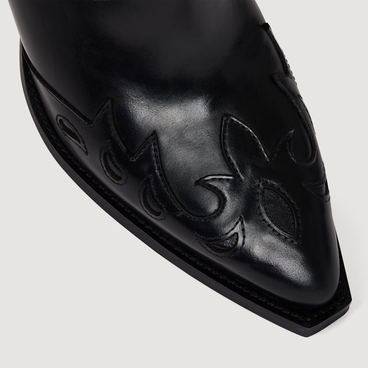 Evie Leather western boots Black