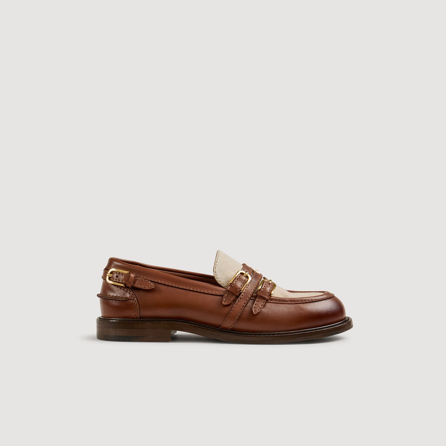 Hill Shiny Leather Loafers Brown