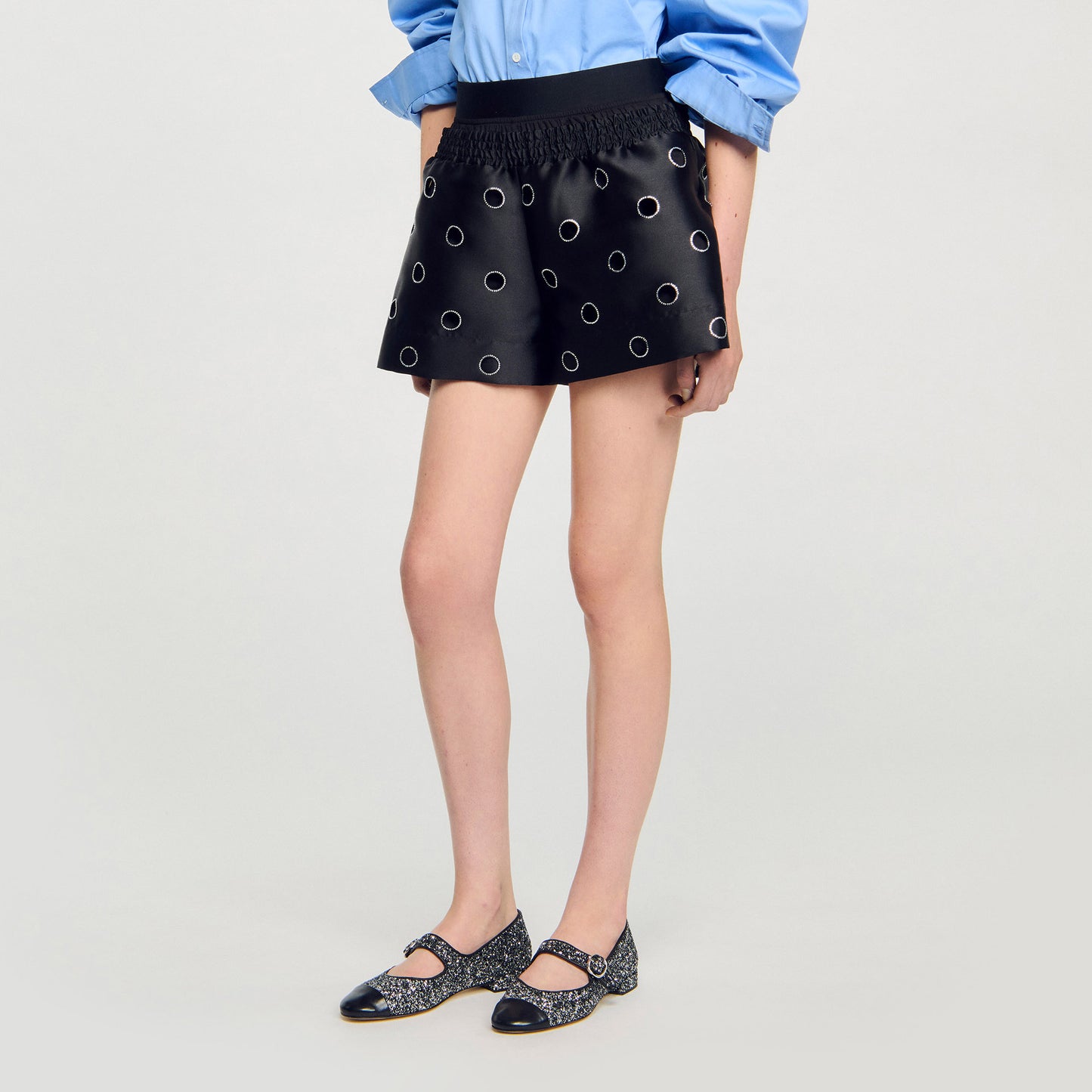 Berly Glitter Ballet Flats Black