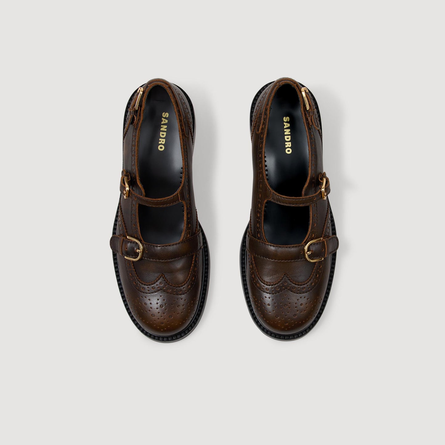Kaeta Buckle Derbies Brown