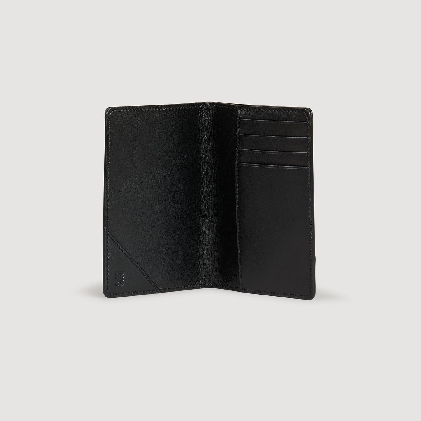 Jet-Lag Leather And Suede Passport Case Black