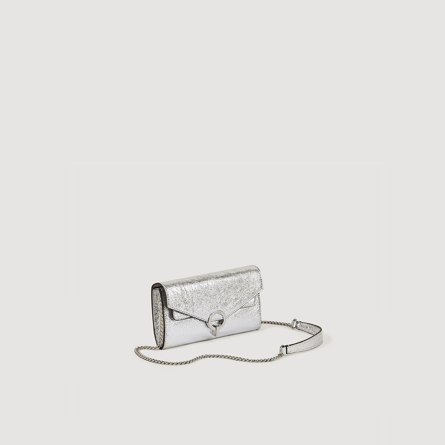 Yza Pocket Clutch Bag Silver