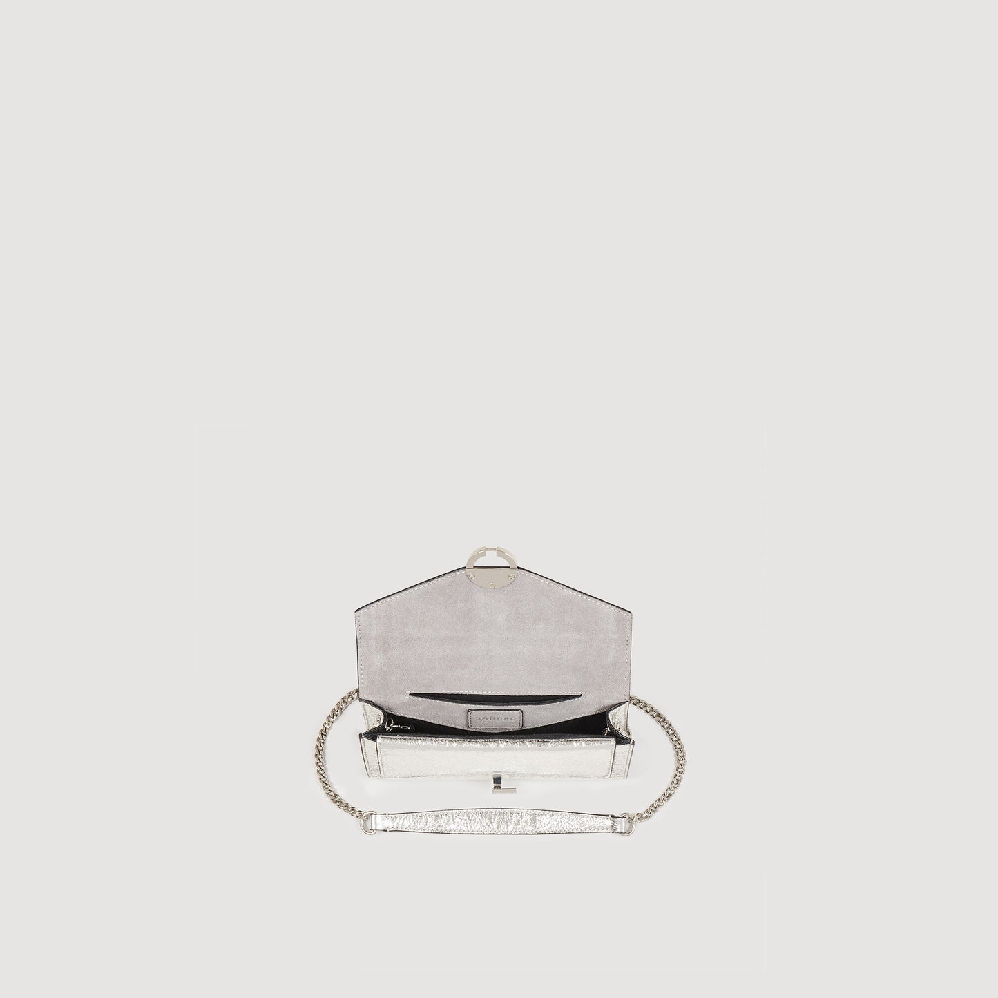 Yza Pocket Clutch Bag Silver