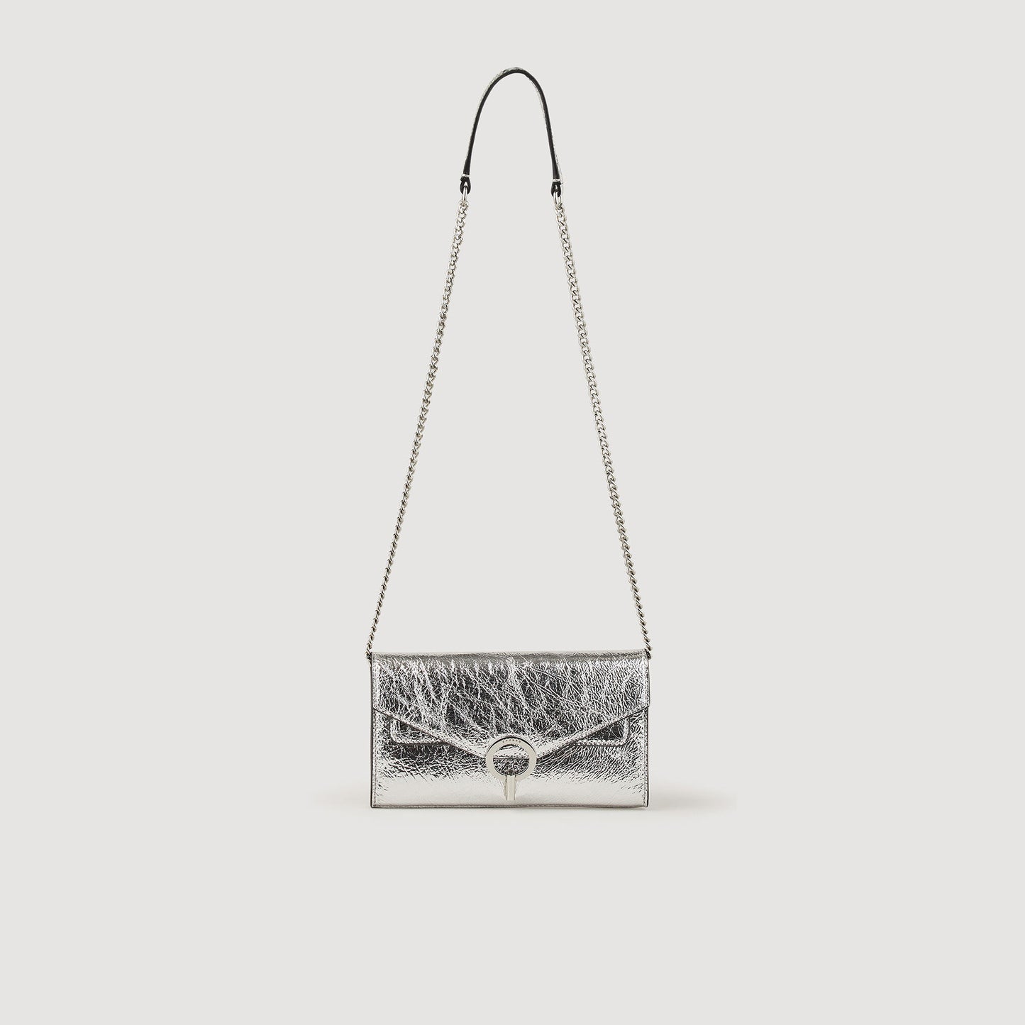 Yza Pocket Clutch Bag Silver