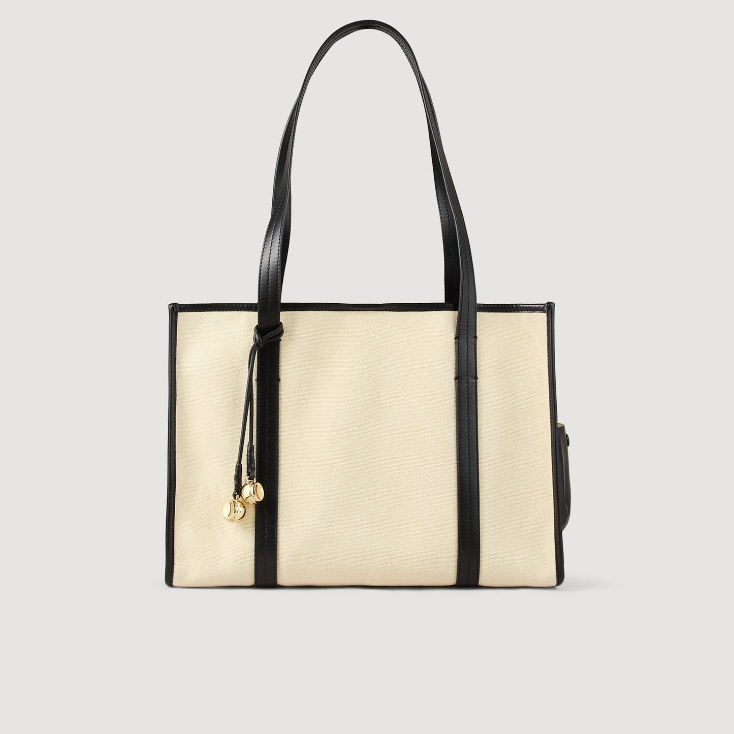 Medium 150 Canvas Shopping Bag Ecru / Black