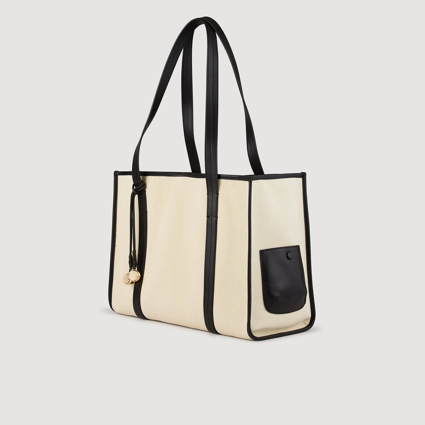 Medium 150 Canvas Shopping Bag Ecru / Black