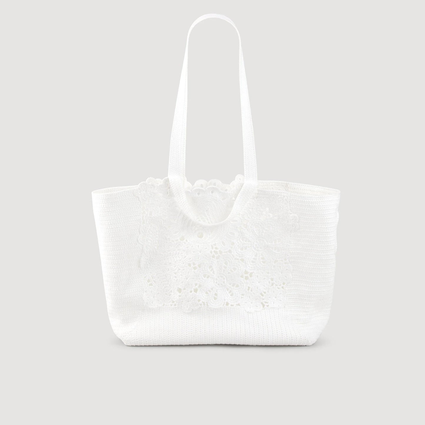 Andalousie Crochet Tote Bag Ecru