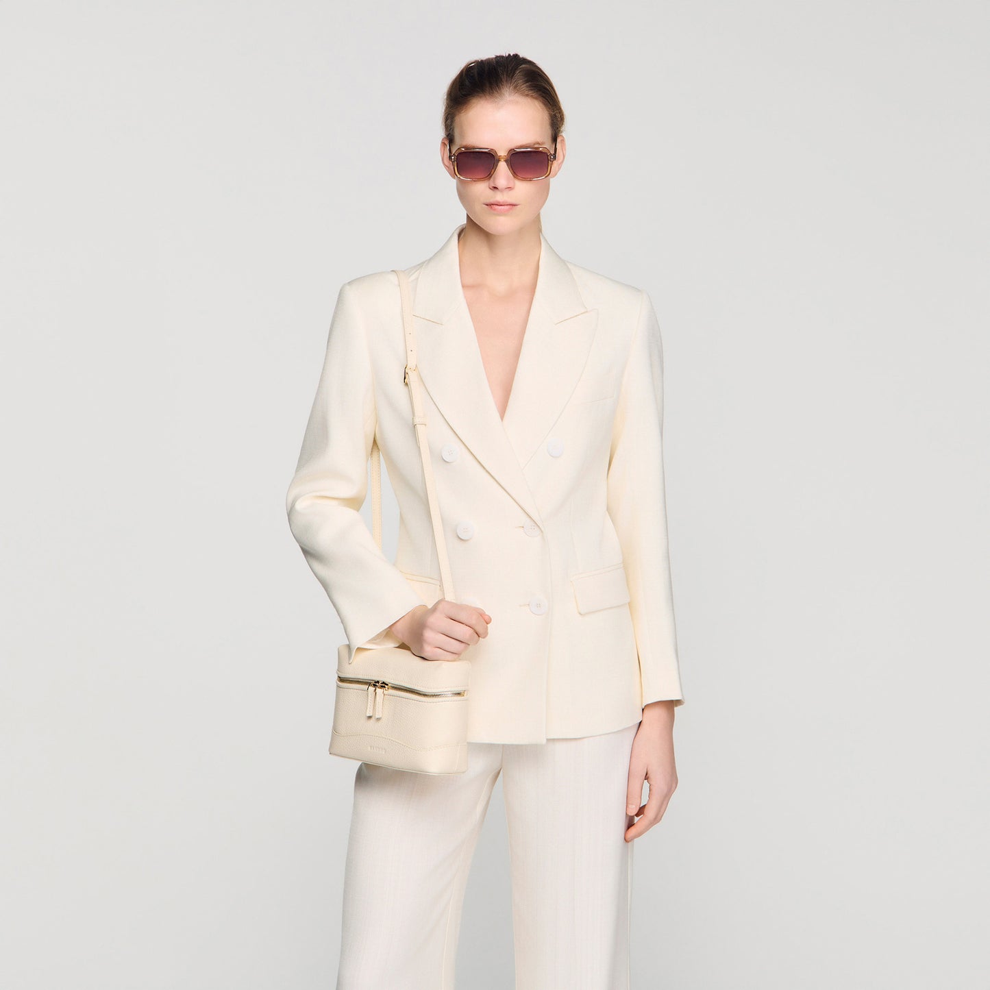 Tangolino Grained Leather Tangolino Bag ECRU