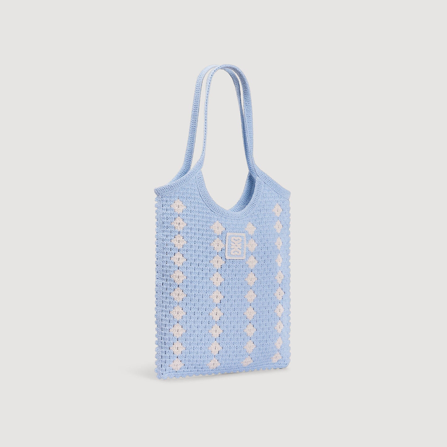Ollie Two-Tone Crochet Bag Sky Blue