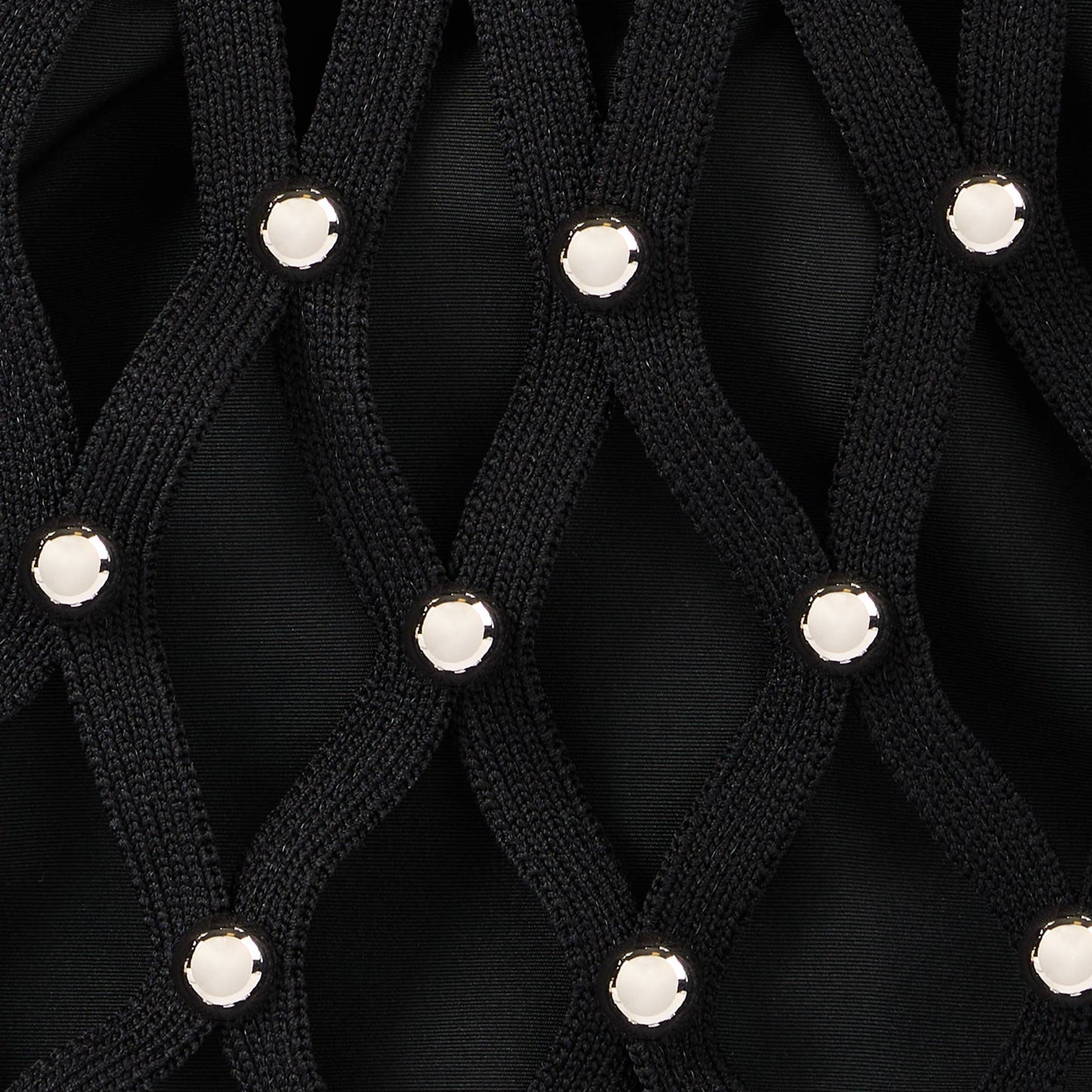 Soane Studded Net Mesh Bag Black
