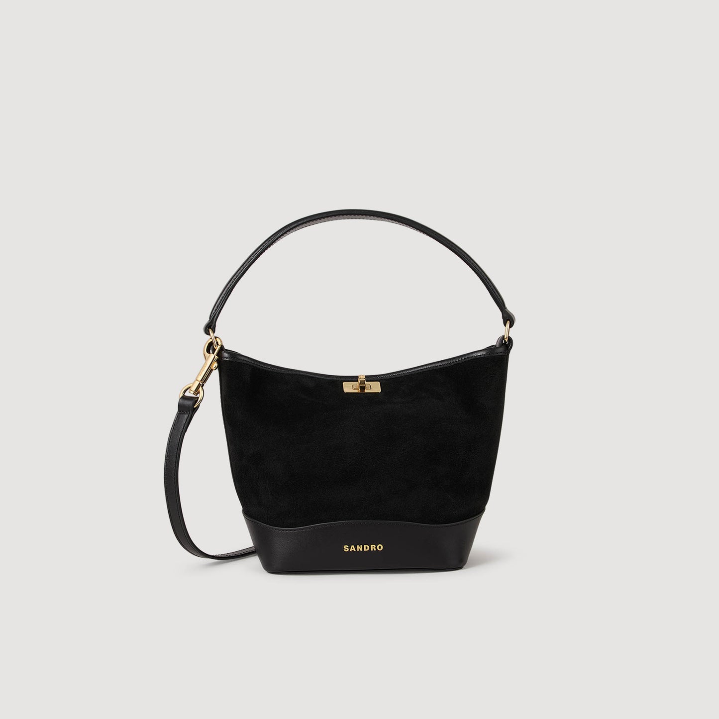 Mini Tangoso Suede And Leather Tangoso Mini Bag Black