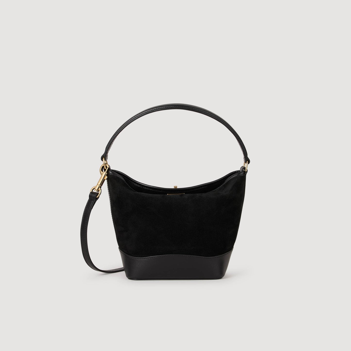 Mini Tangoso Suede And Leather Tangoso Mini Bag Black