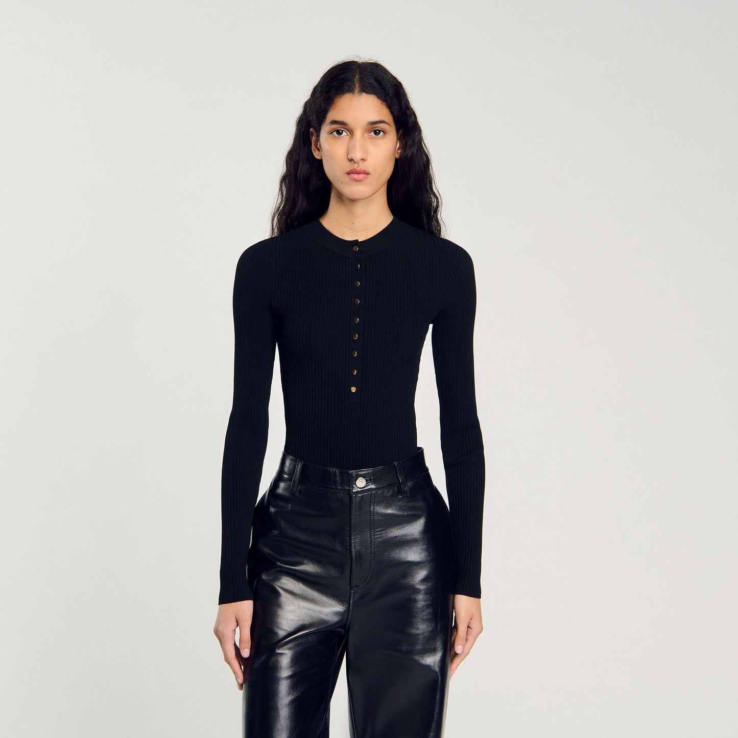 Knit Bodysuit Black