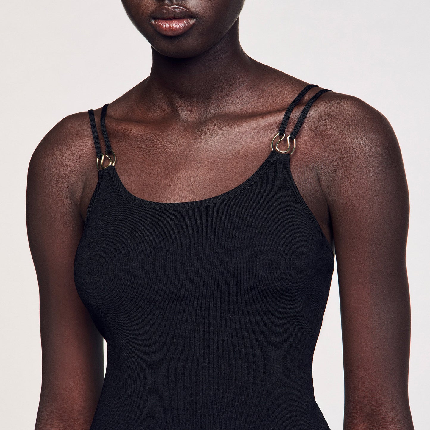 Destiny Jewellery Detail Knit Leotard Black