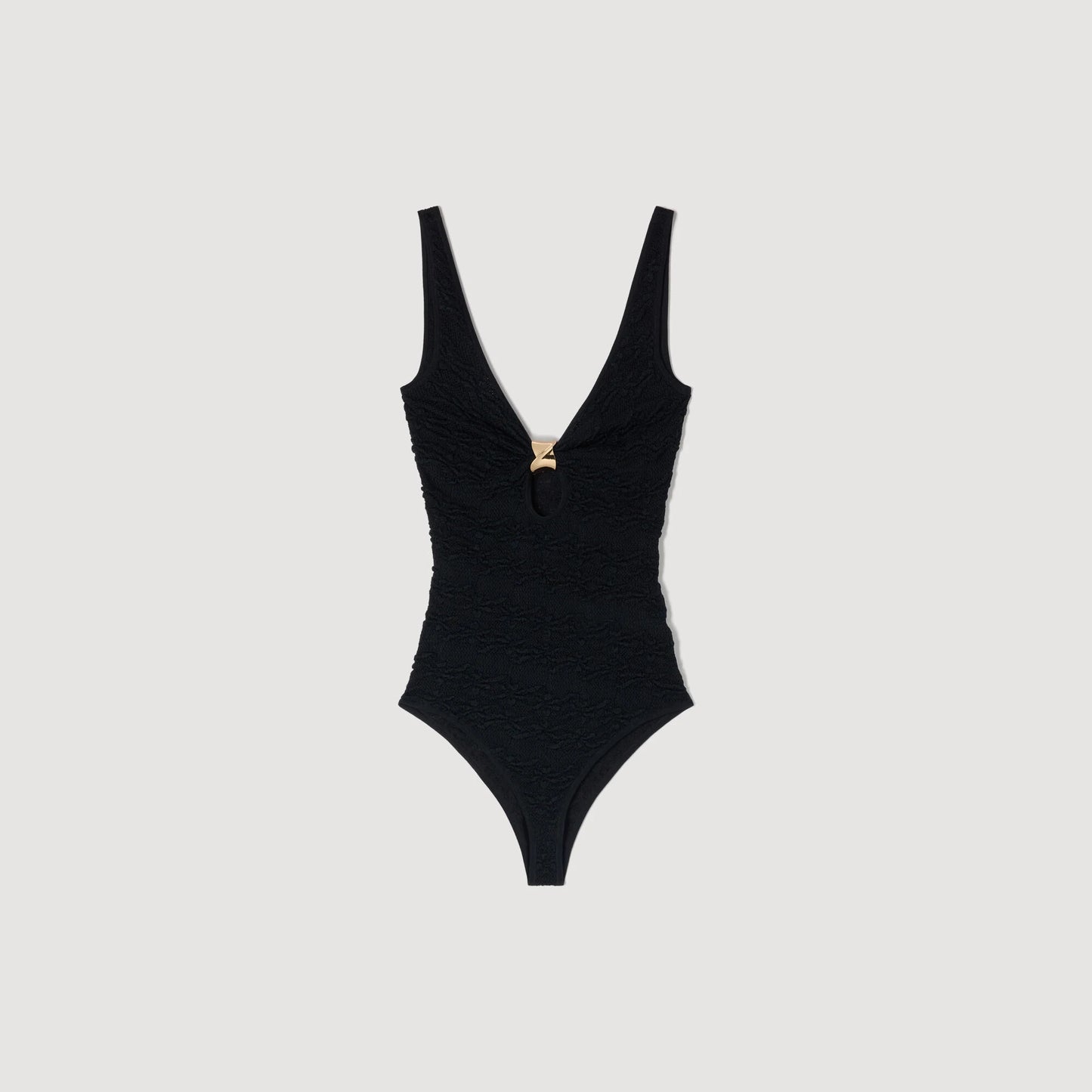 Lily Jewellery Detail Knit Leotard Black