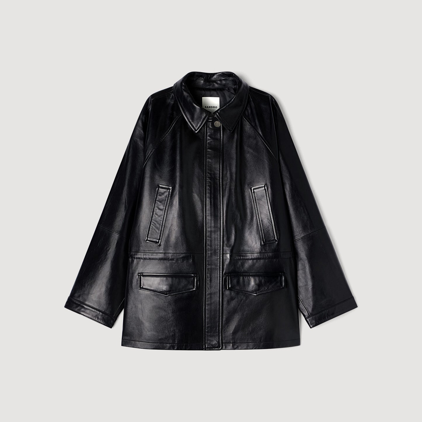 Ashley Smooth Leather Jacket Black