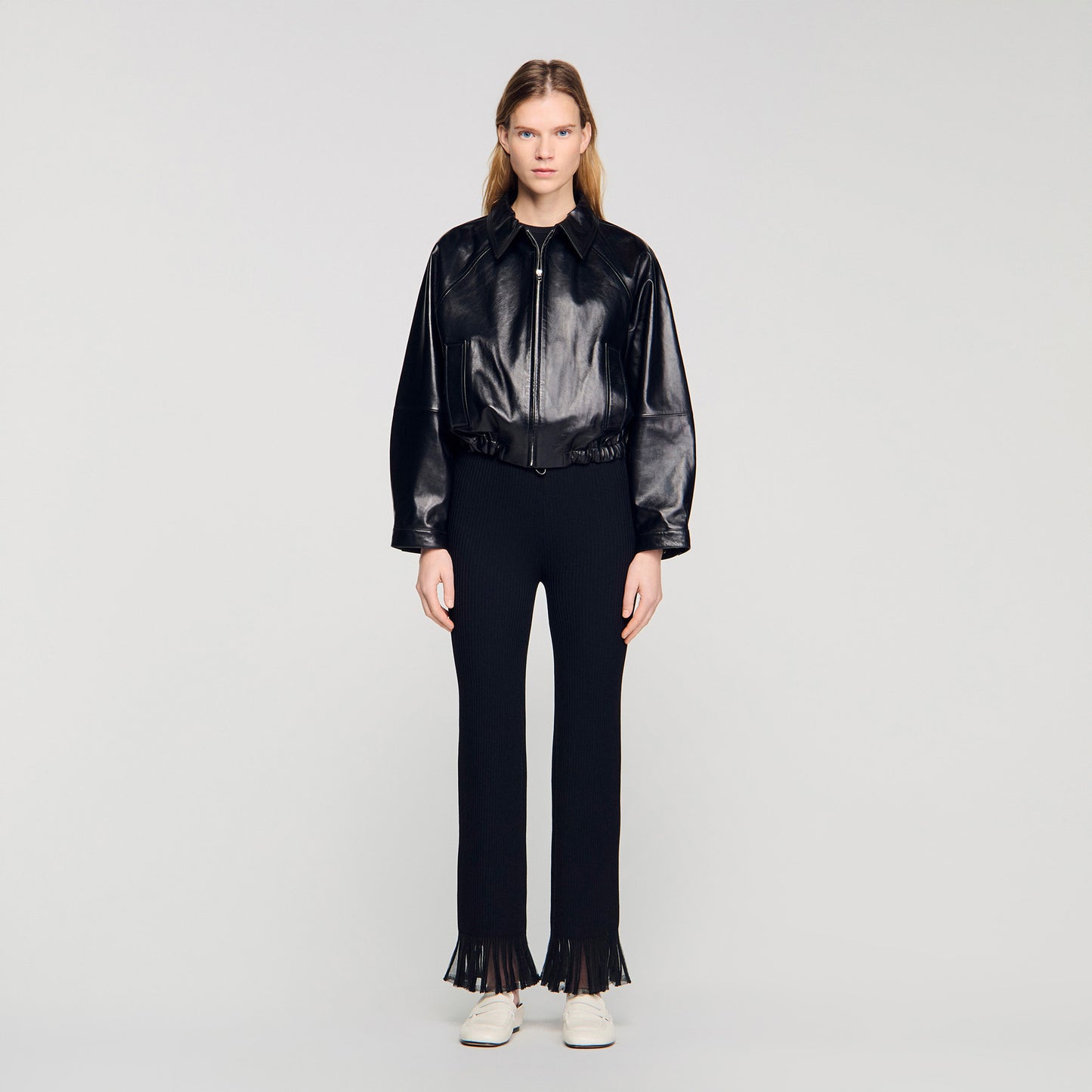 Madison Lamb Leather Jacket Black