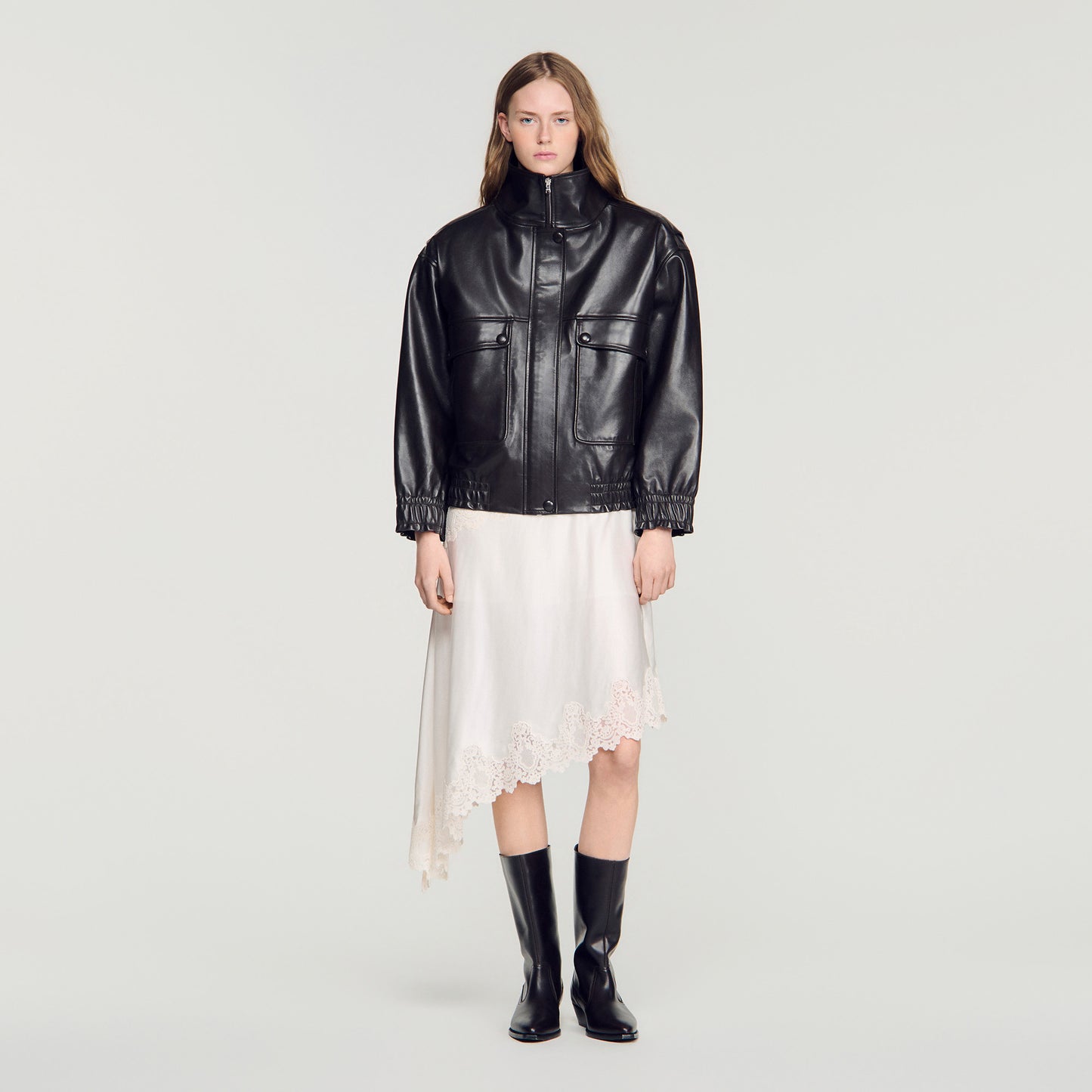 Mickael Structured Jacket Black Brown