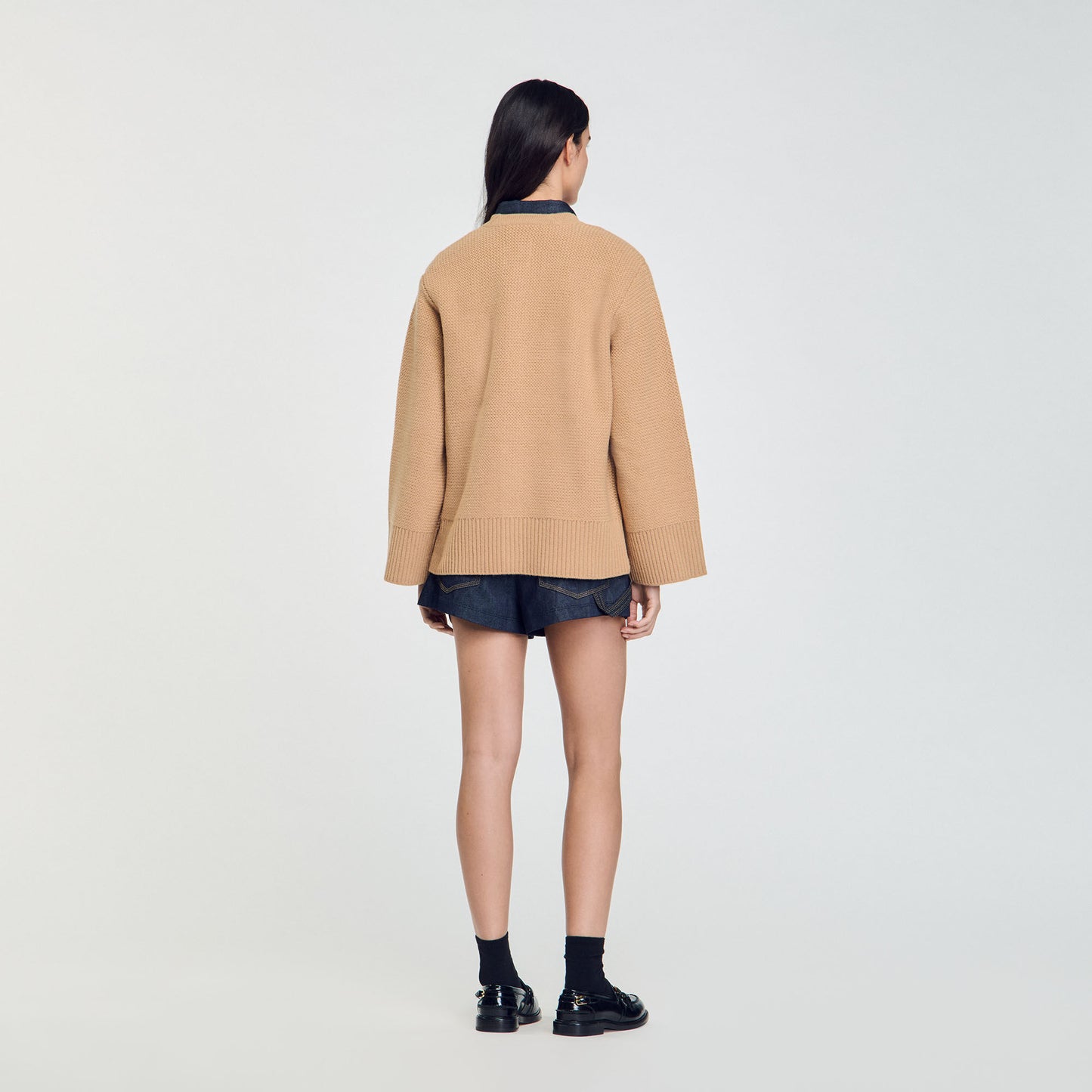 Long Wool Cardigan Camel