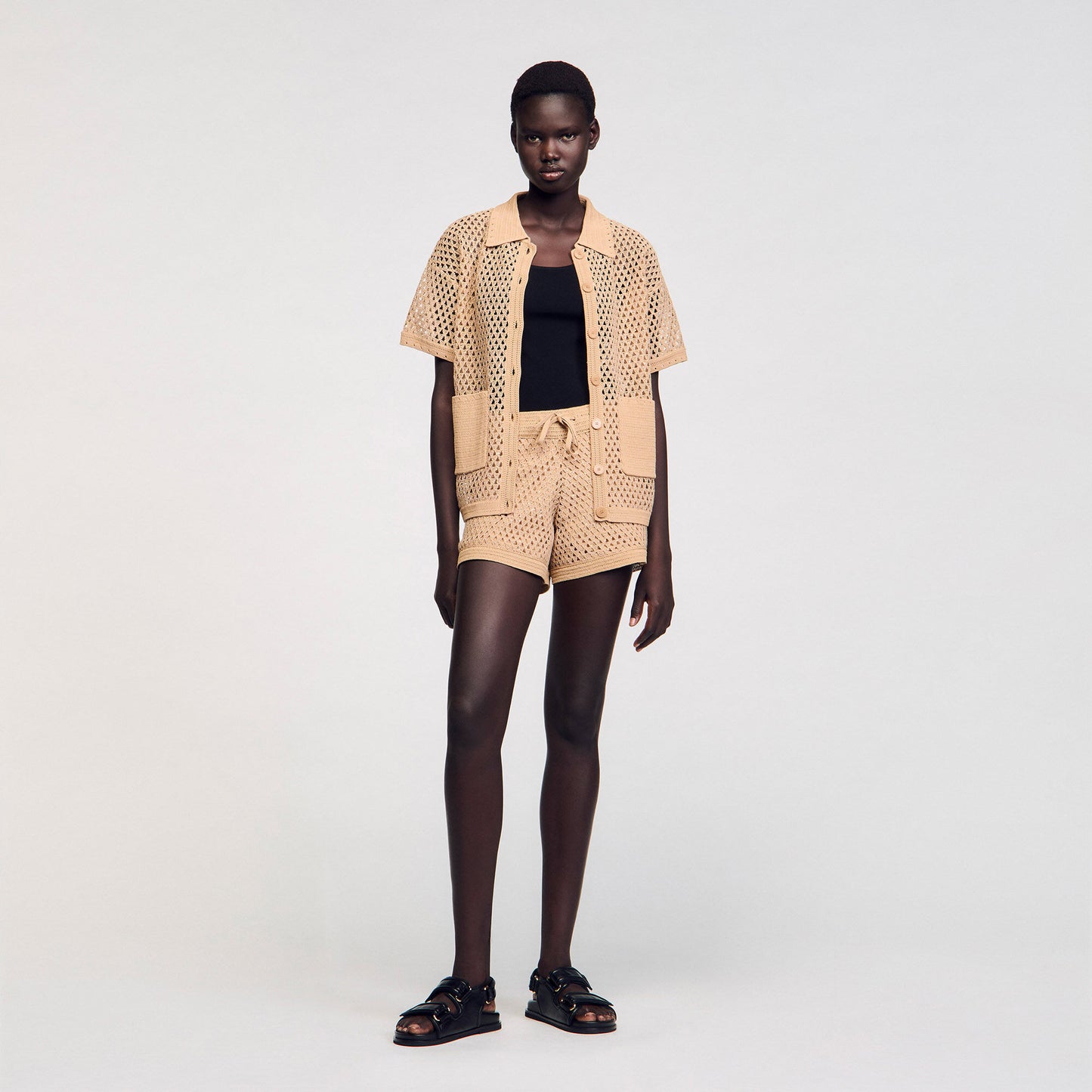 Elio Strass Cardigan Sand