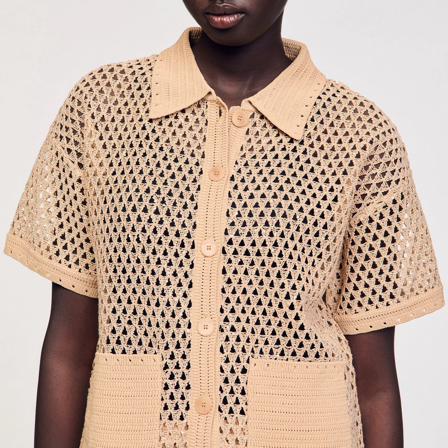 Elio Strass Cardigan Sand