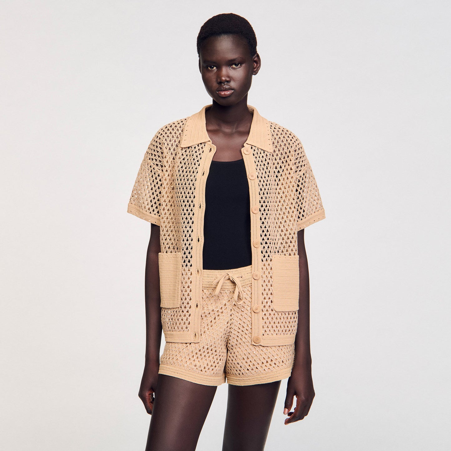 Elio Strass Cardigan Sand
