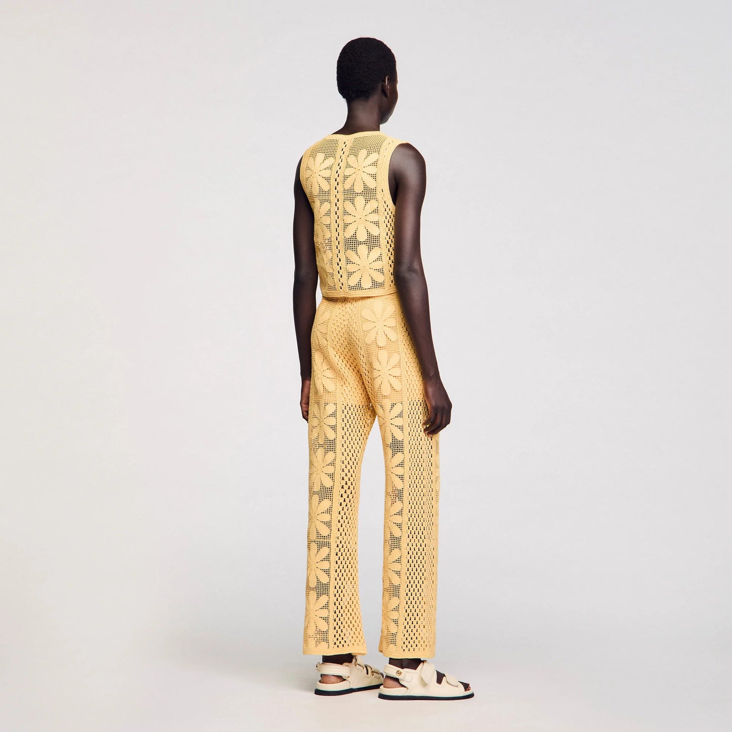 Loulou Crochet Cardigan Yellow