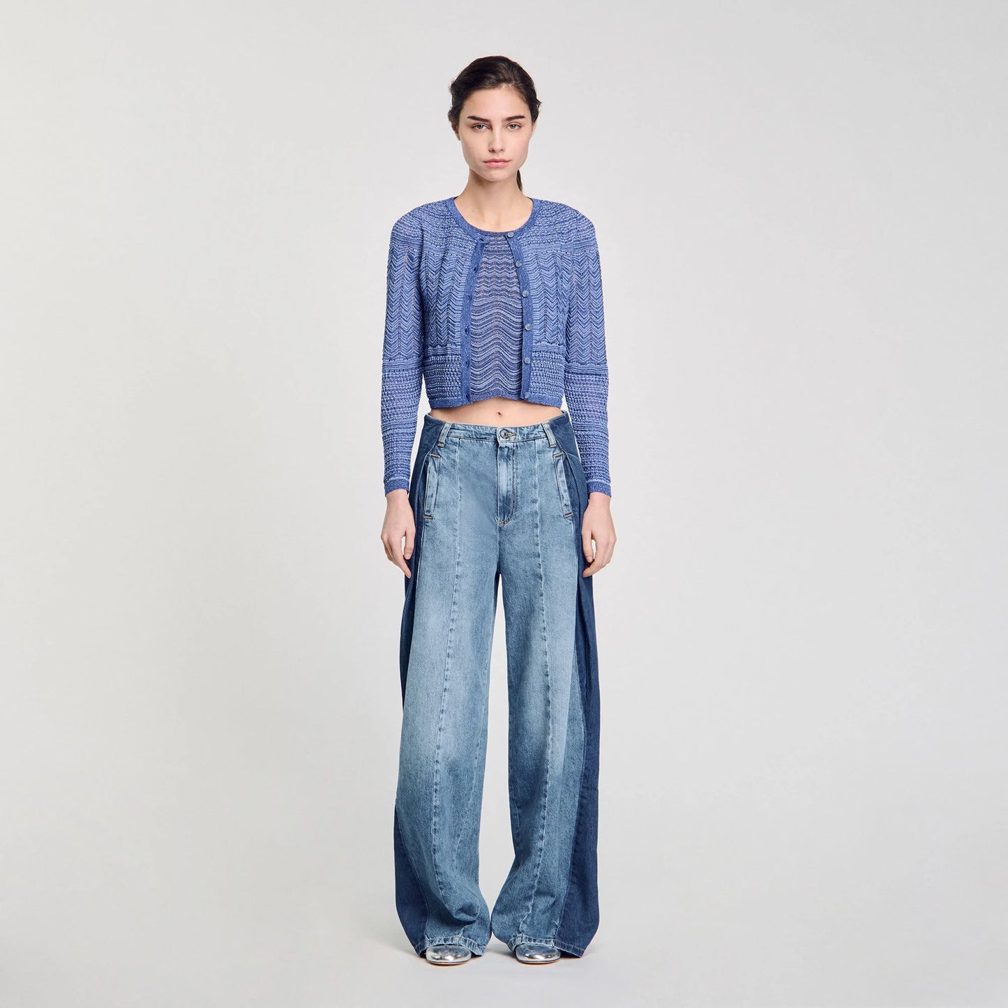 Ludo Glitter Knit Cardigan Royal Blue