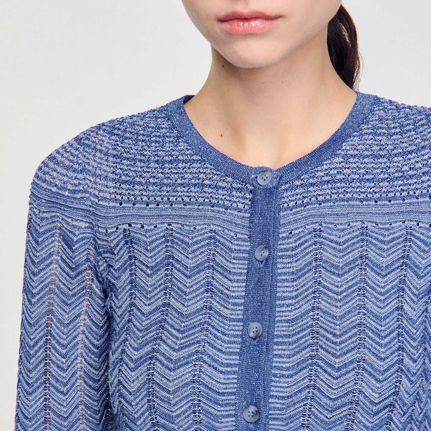 Ludo Glitter Knit Cardigan Royal Blue