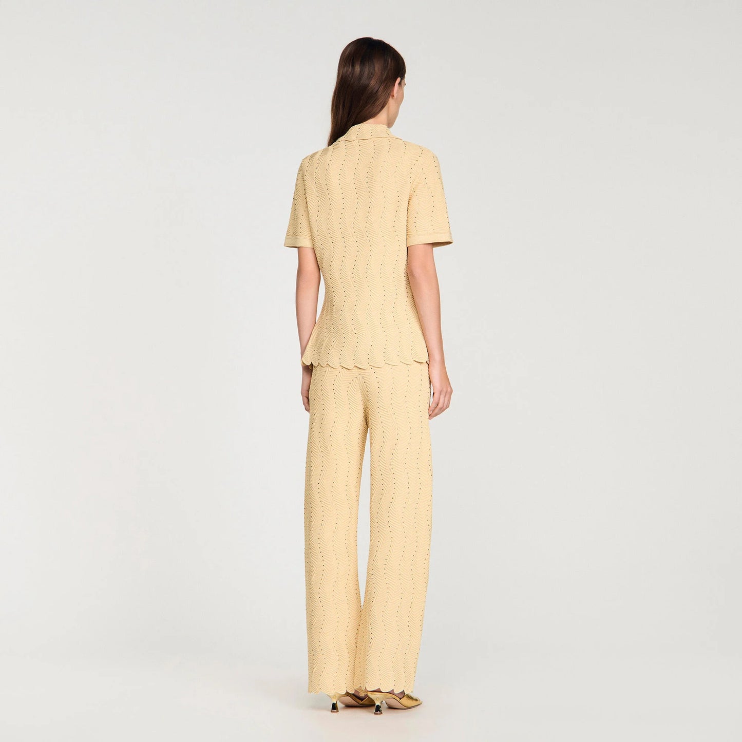 Lola Strass Cardigan Gold