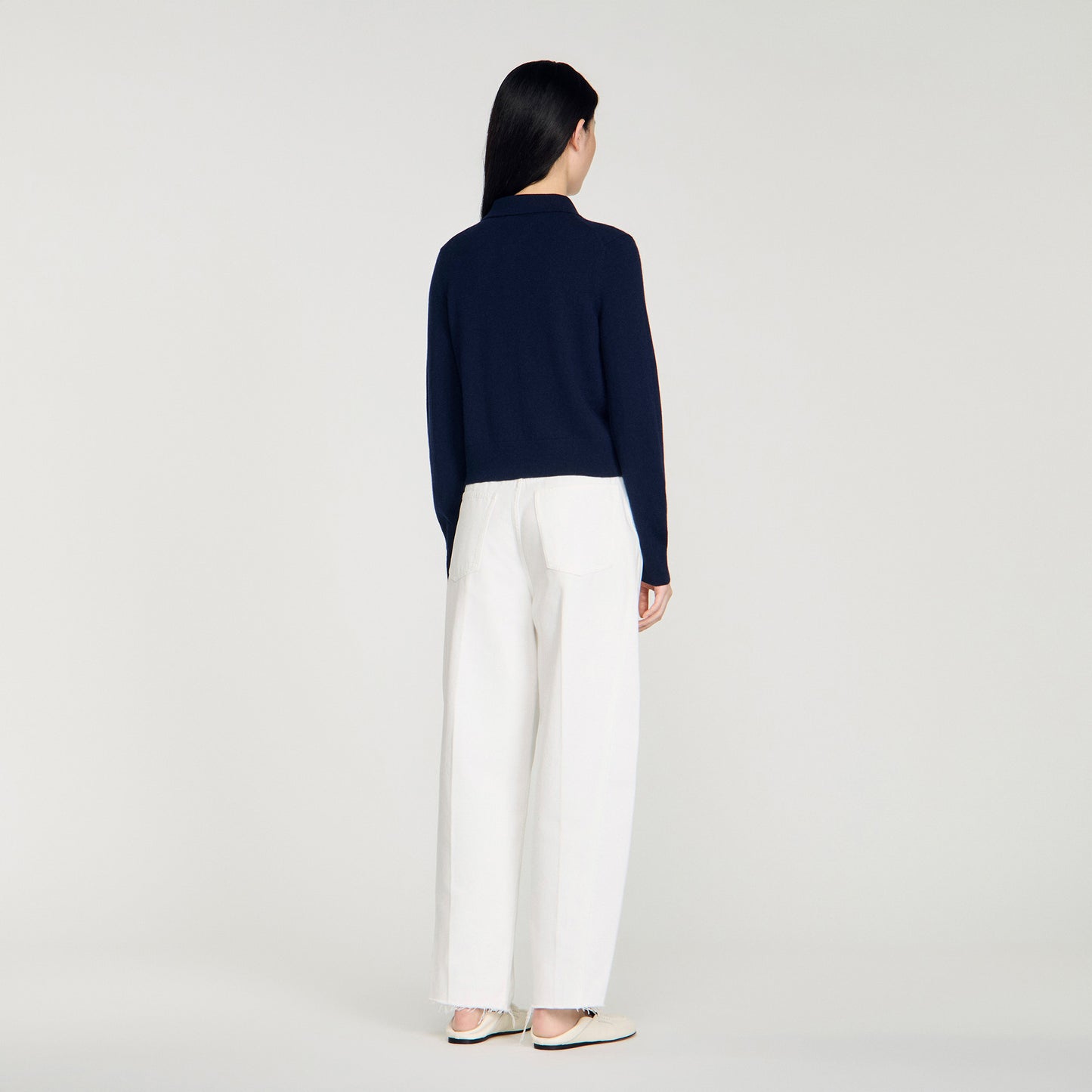 Dantes Striped Wool And Cashmere Cardigan Navy Blue