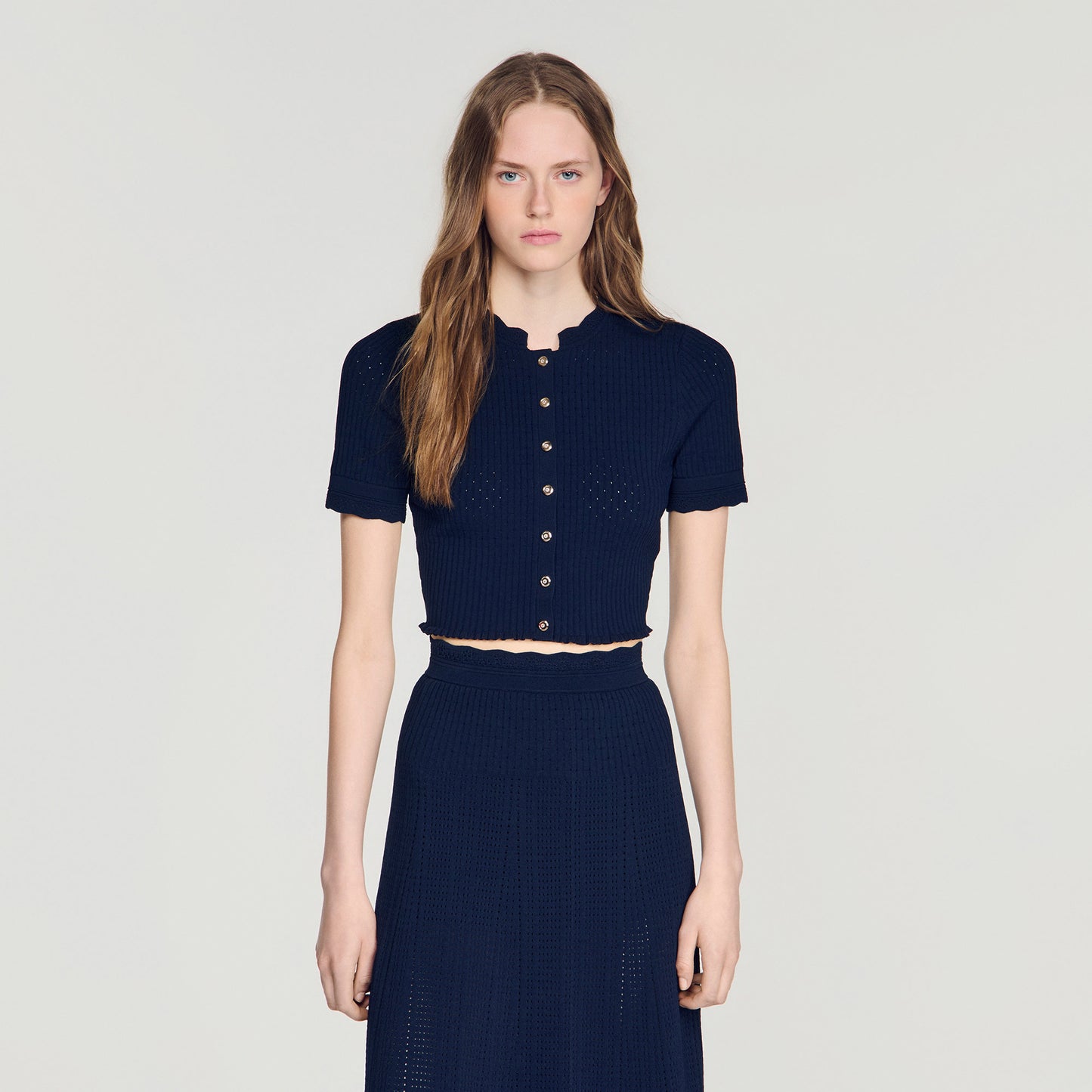 Heddy Knit Cardigan Navy Blue