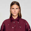 Mentissa Shirt Embellished With Rhinestones Bordeaux