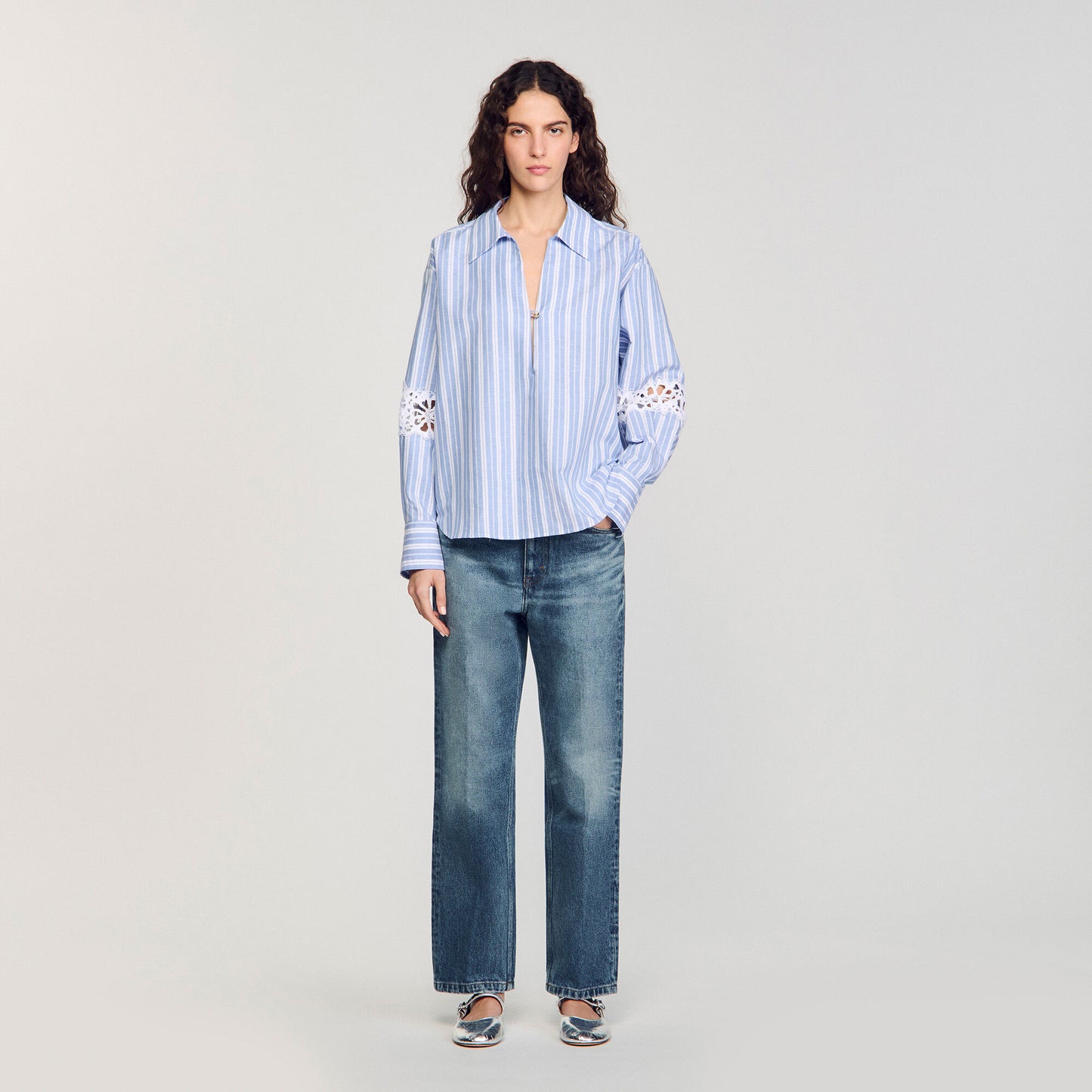Ortal Striped Shirt Blu / White