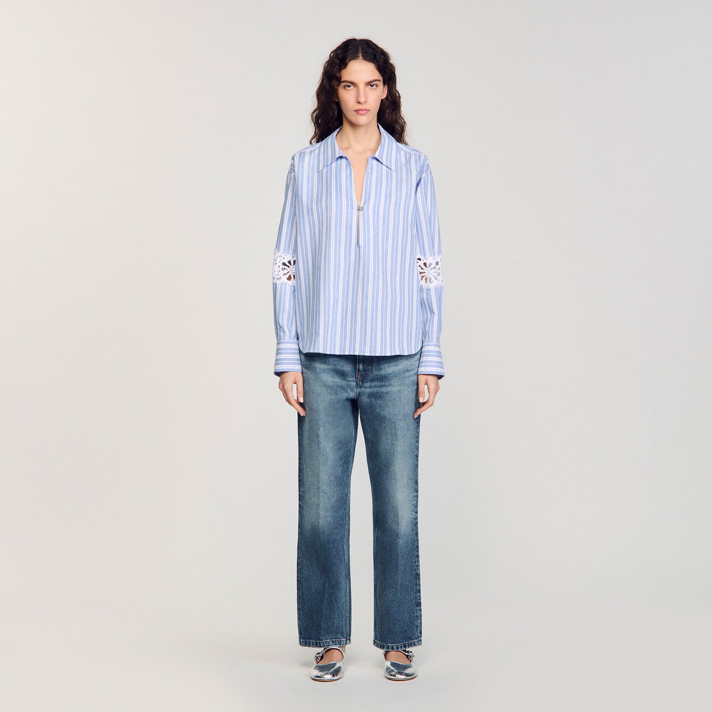 Ortal Striped Shirt Blu / White