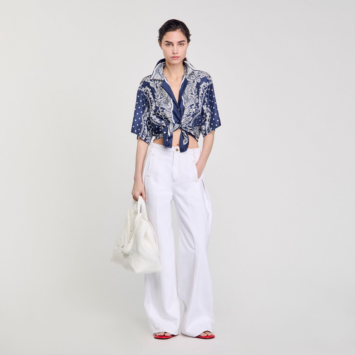 Orla Bandana Print Shirt Blu / White